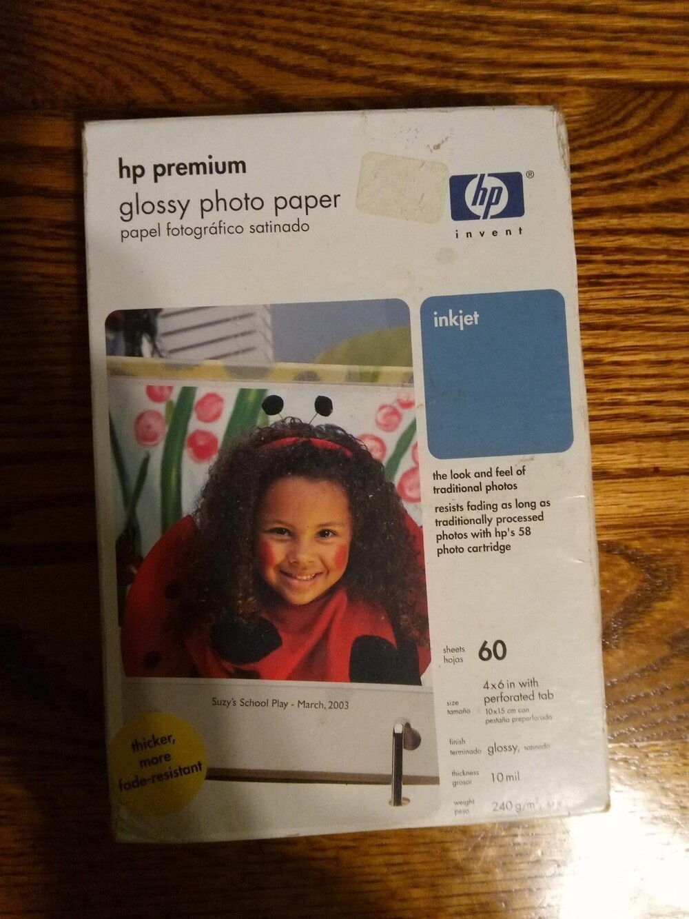 New Sealed HP Premium GLOSSY 4X6 Ink Jet Picture Photo Paper 10 mil 60 Sheets